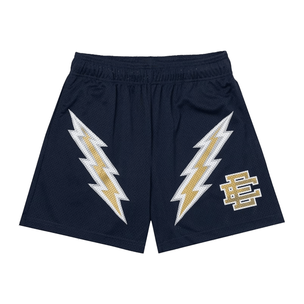 Eric Emanuel Navy Bolt Shorts EE Merch Gift Idea for Boyfriend Casual Streetwear Gifts For Fans
