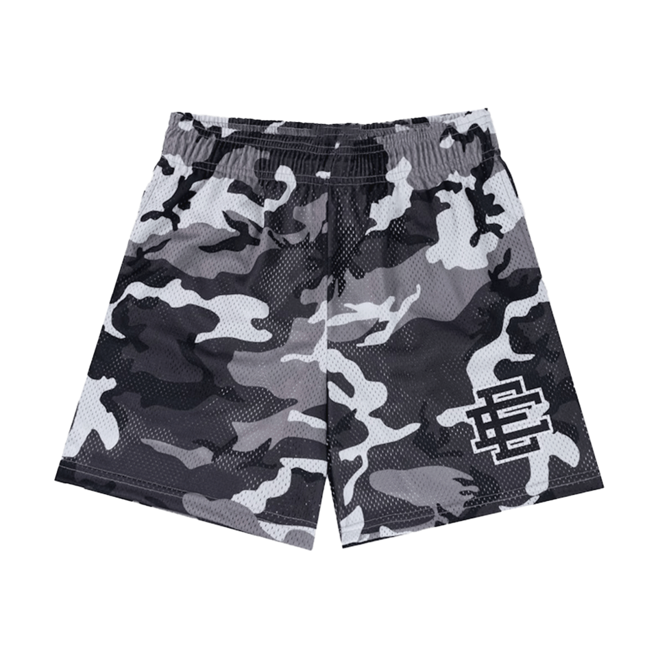 Eric Emanuel White Black Camo Shorts Gift for Brother Trendy EE Streetwear Gifts For Besties