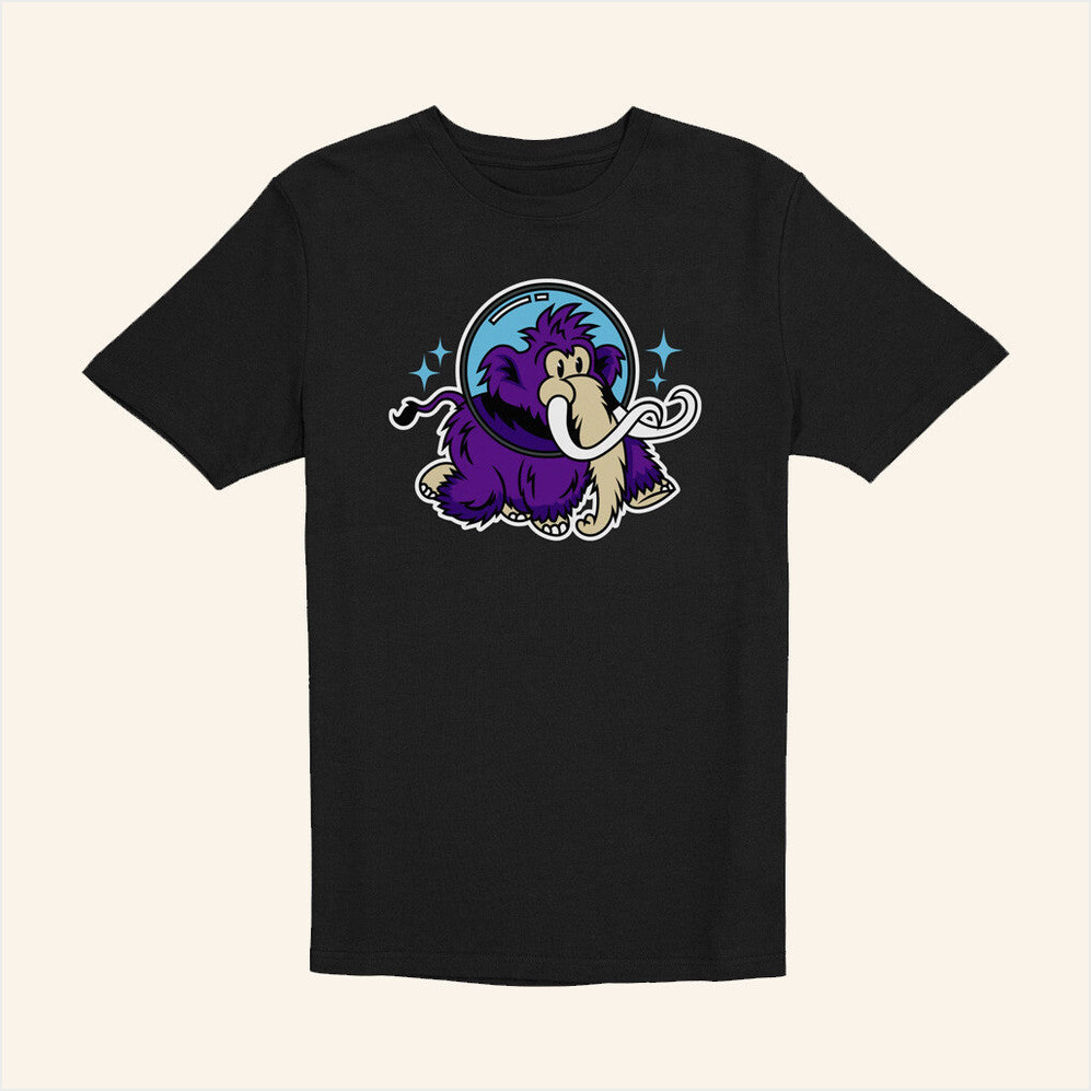 Erie Seawolves Nec Moon Mammoths Polyester Logo T-Shirt Erie Seawolves Official Merch