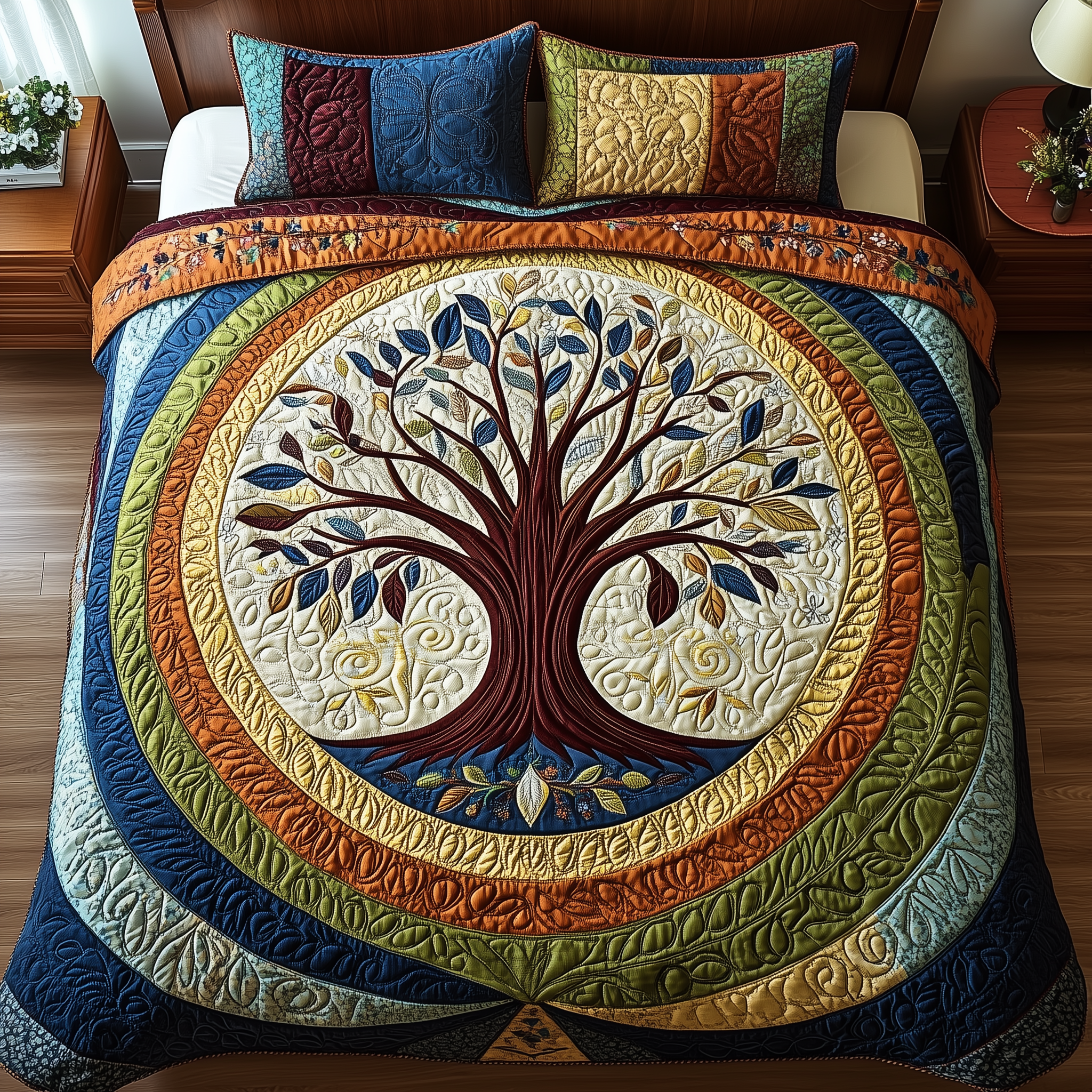 Eternal Radiance Quilted Bedding Set Duvet Cover Bedspread Set Item Unique Father'sDay Gifts