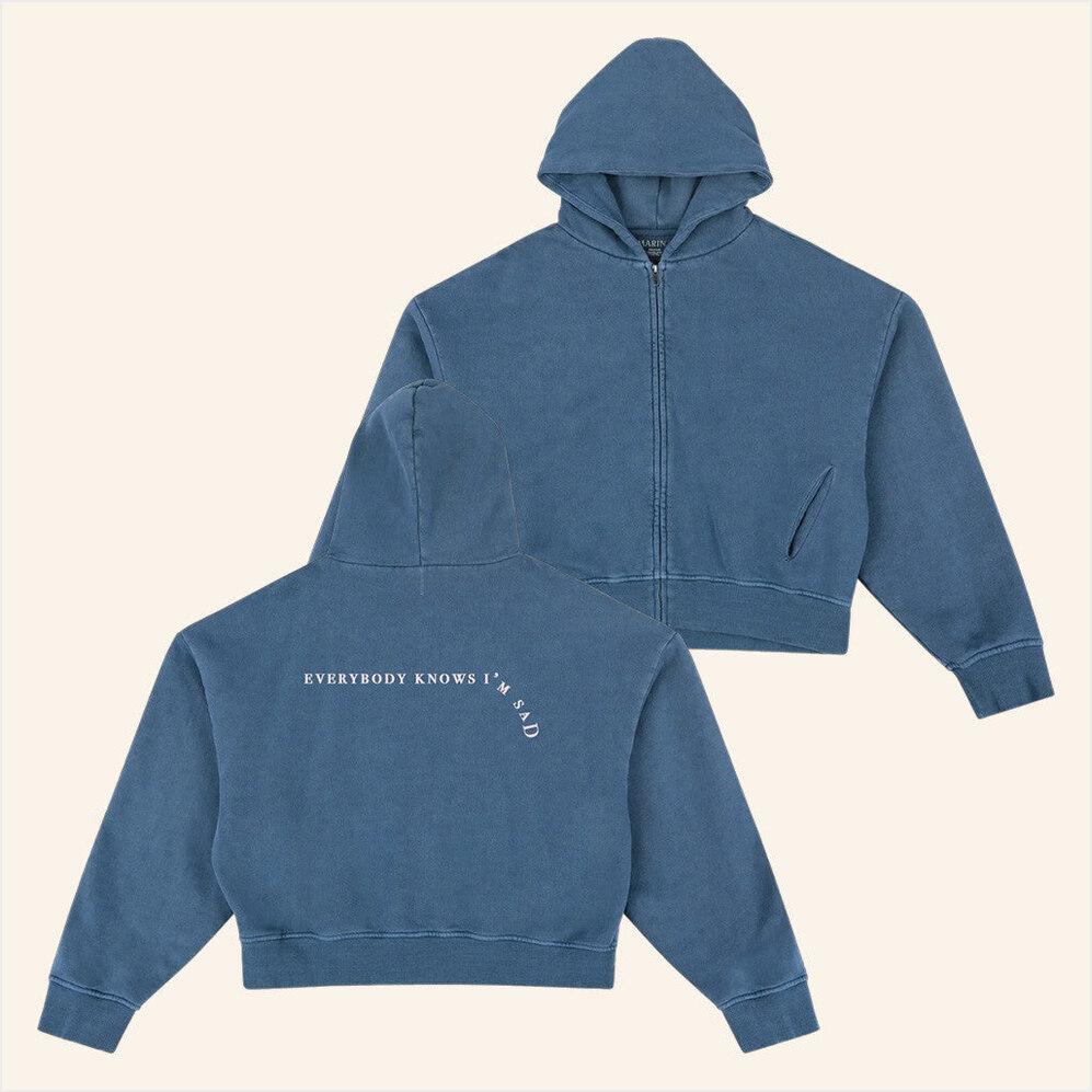 Everybody Knows I'm Sad Zip Hoodie Marina Merch Birthday Gifts For Friends Christmas Presents