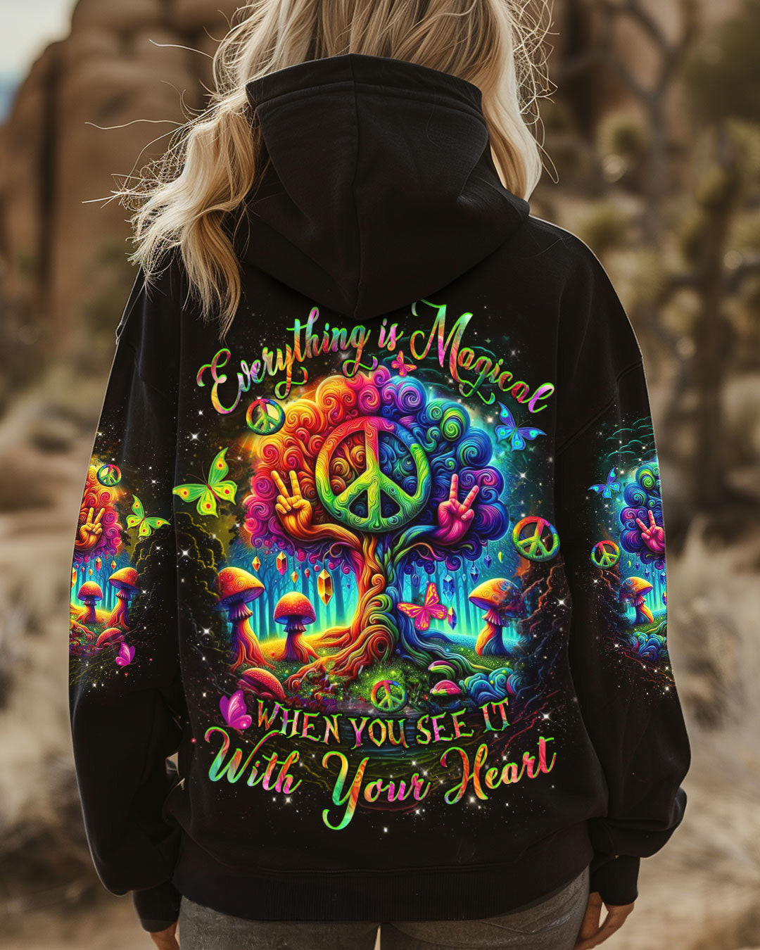 Everything Is Magical Tree Of Life Peace Hoodie Gift Ideas For Wife Who Has Everything