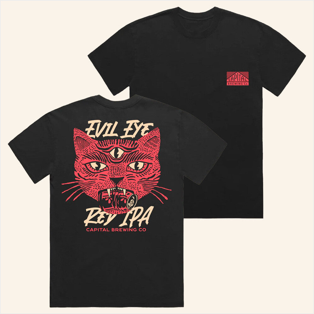 Evil Eye T-Shirt Capital Brewing Merch Present For Husband BFF Birthday Gifts
