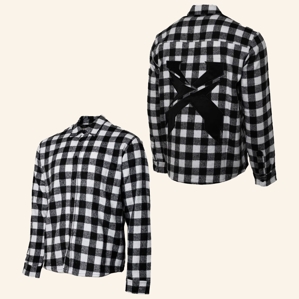 Excision Merch Excision Flannel Black White Button Up Shirt Long Sleeve Gifts For Husband