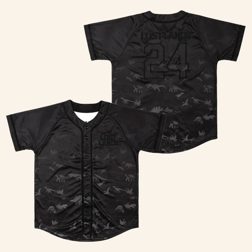 Excision Merch Lost Lands Black Dino Baseball Jersey Best Gifts For Him