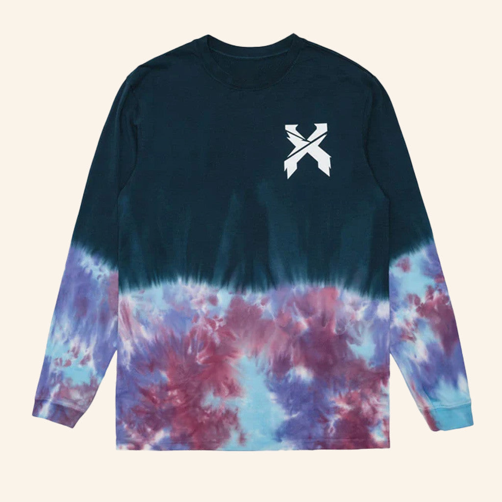 Excision Merch Sliced Logo Split Tie Dye Long Sleeve T-Shirt Gifts For Dudes