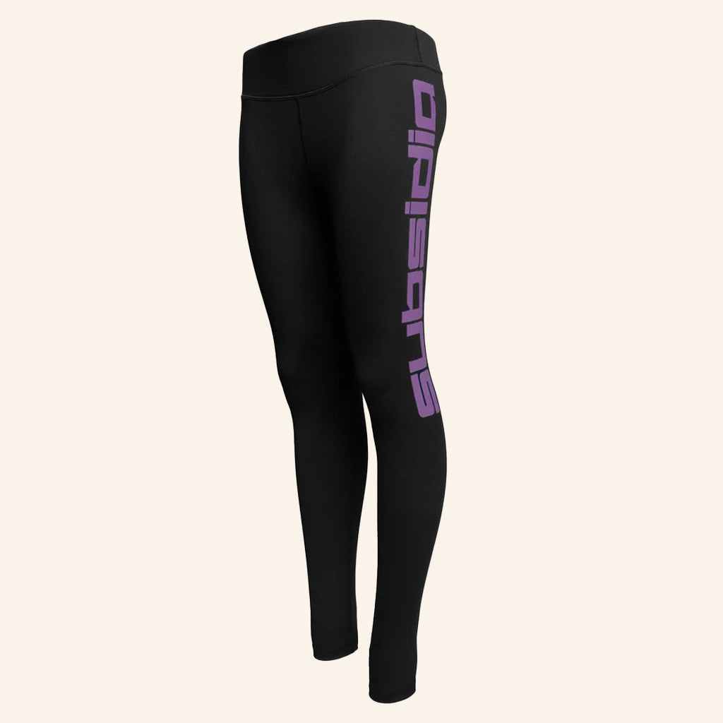 Excision Merch Subsidia Mid Waist Leggings Black Purple Gifts For Mom