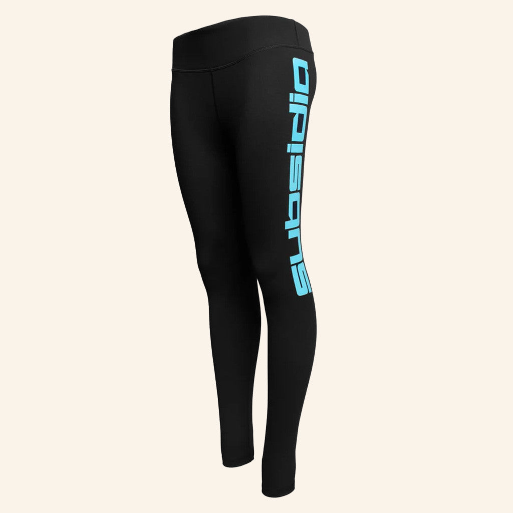 Excision Merch Subsidia Mid Waist Leggings Black Turquoise Gifts For Her