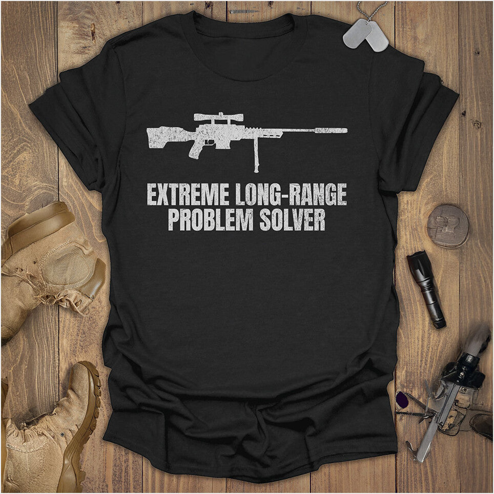 Extreme Long Range Problem Solver Shirt Funny 2Nd Amendment Support T-Shirt BFF Gifts Ideas