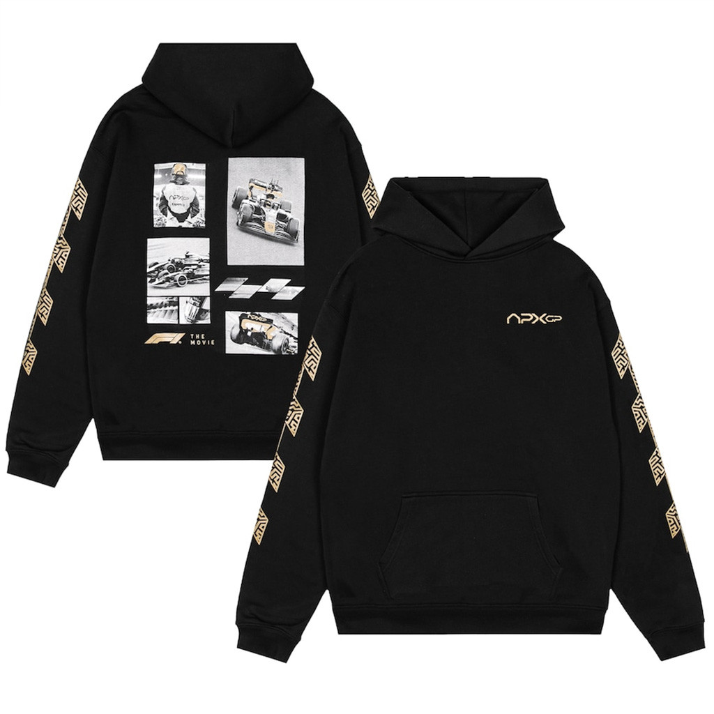 F1 The Movie APXGP Hoodie Black Brad Pitt 2025 Merch Gifts For Fans