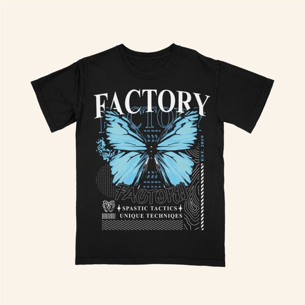 Factory Butterfly T-Shirt Wobble Factory Merch Birthday Gifts For Best Friend