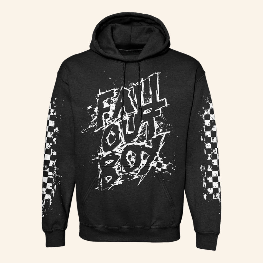 Fall Out Boy Merch Scratch Logo Hoodie Birthday Present For Him