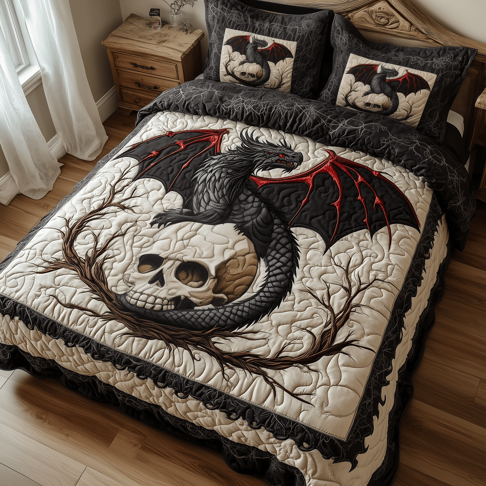 Fang and Fury Quilted Bedding Set Best Duvet Cover Bedspread Set Father And Daughter Gifts