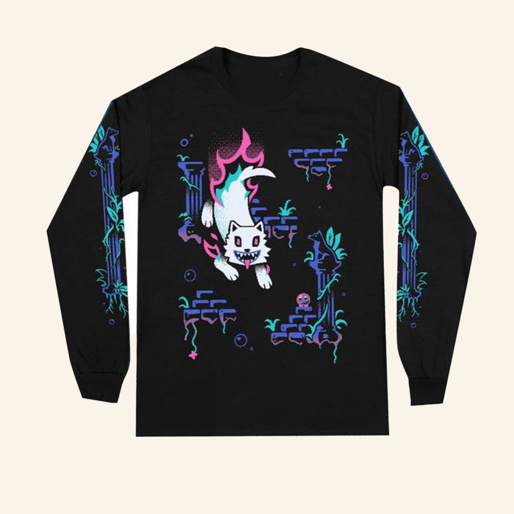 Fangamer Merch Store Animal Well Ghost Chase Long Sleeve T-Shirt Gifts For Fans