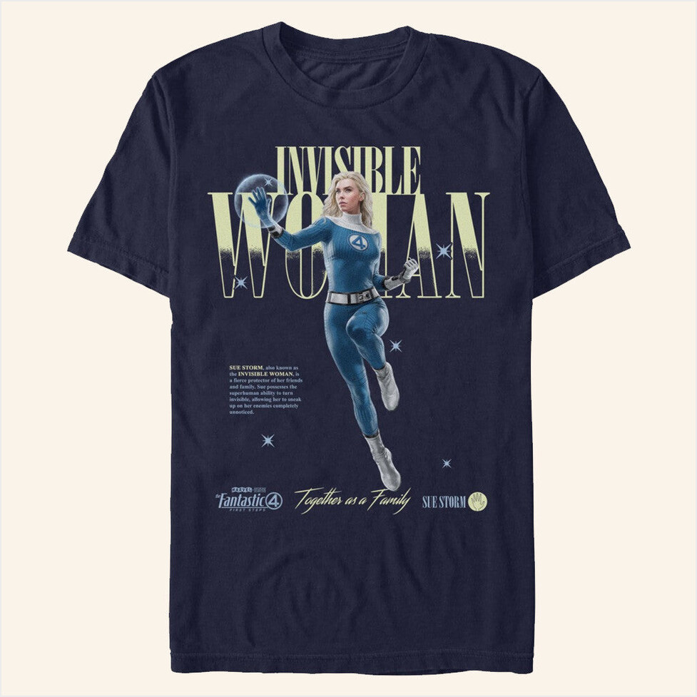 Fantastic 4 First Steps Invisible Woman T-Shirt Birthday Gifts For Sister Gifts For Best Friend