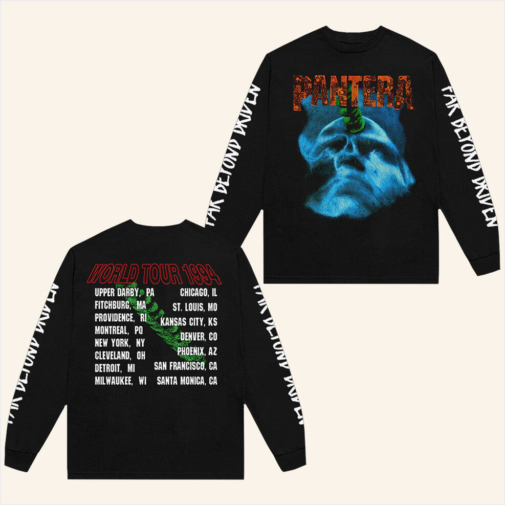 Far Beyond Driven 1994 Tour Long Sleeve T-shirt Pantera Merch Best Birthday Gifts For Dad