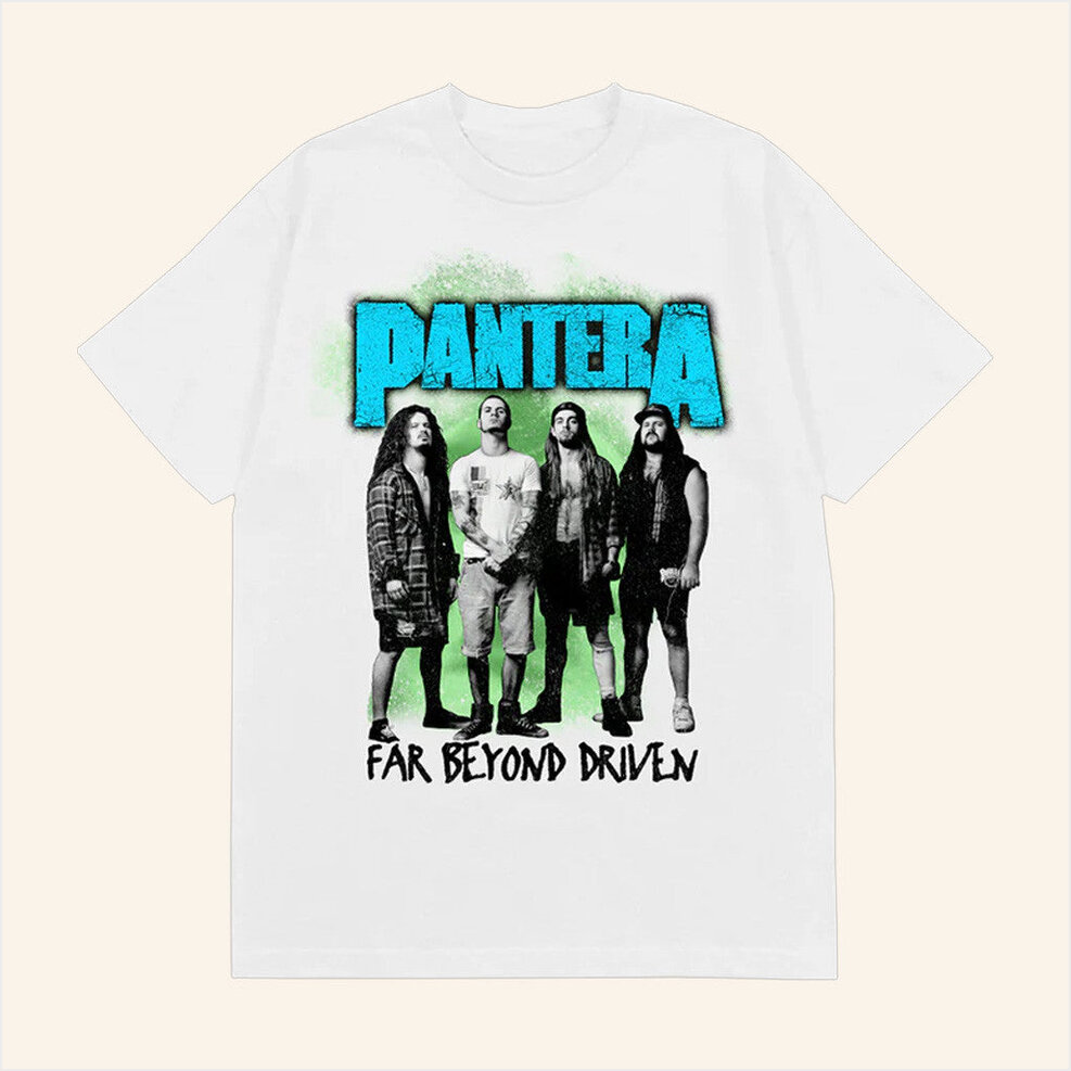 Far Beyond Driven White T-Shirt Pantera Merch Best Friend Birthday Gifts Christmas Presents