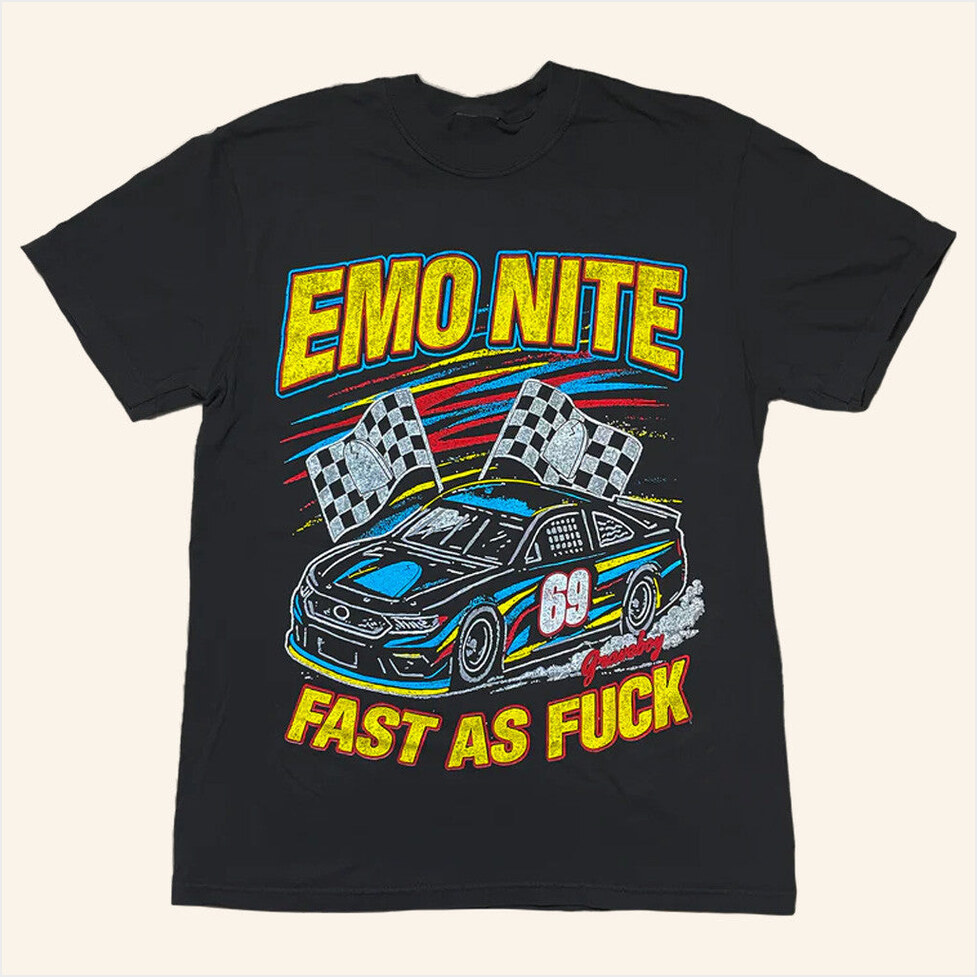 Fast Af Vintage Black T-Shirt Emonite Merch Unique Birthday Gifts For Husband Gifts For Besties