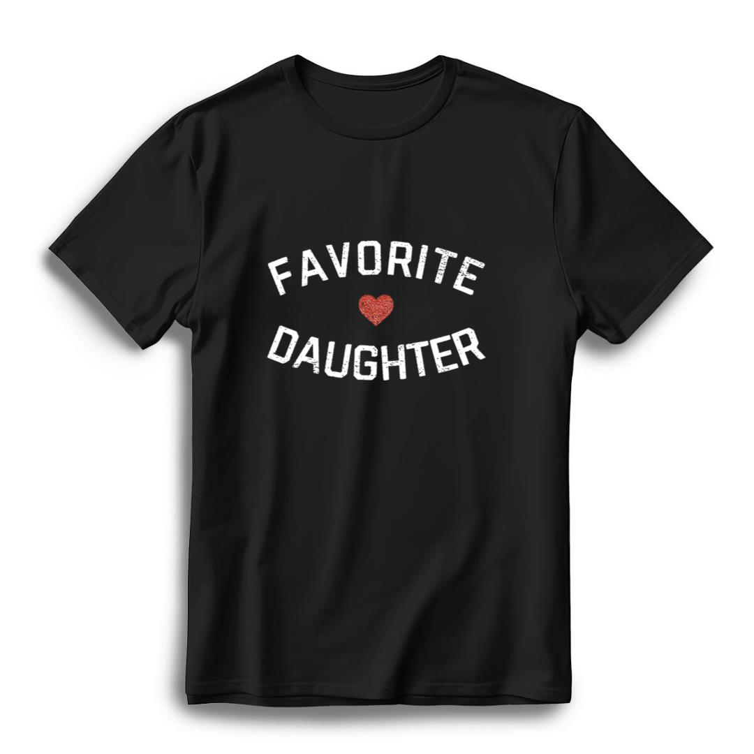 Favorite Daughter Heart Distressed Vintage Faded Classic Long Sleeve