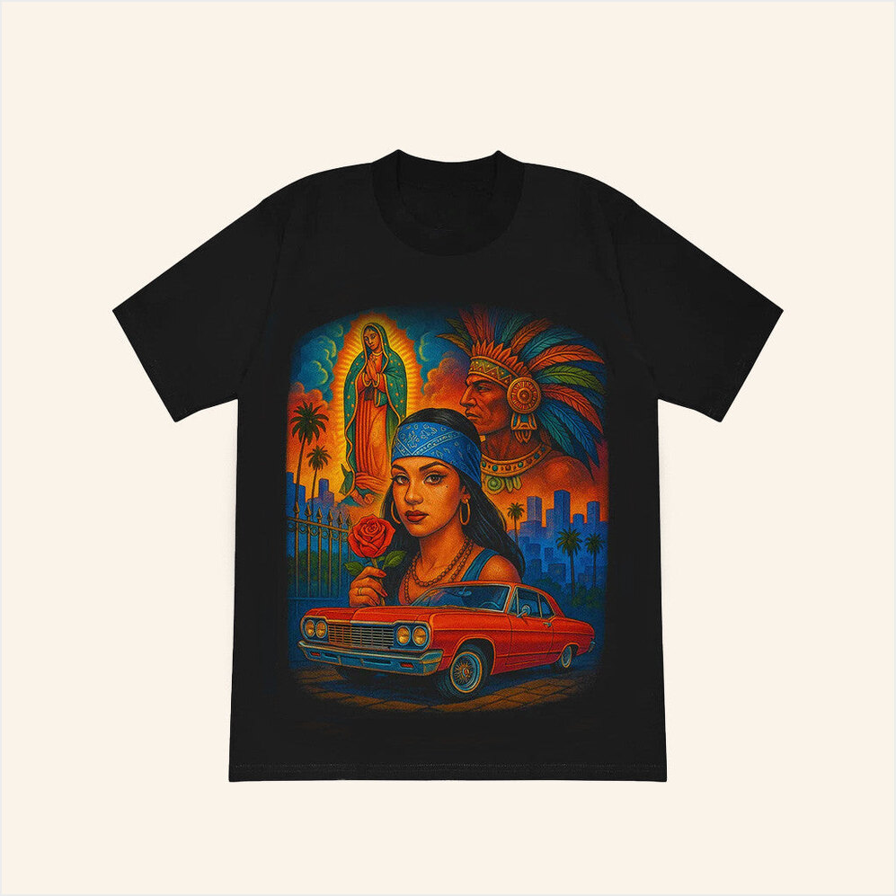 Fb County Chicano Estilo Graphic T-Shirt K-Momo Merch Gifts For Girlfriend Gifts For Besties