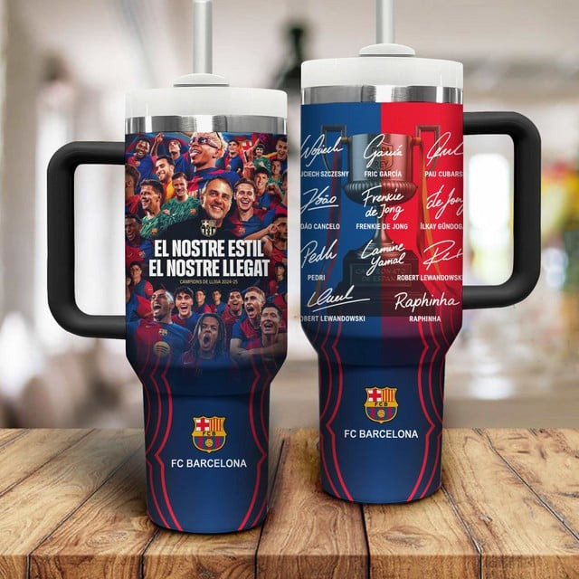 FC Barcelona El Nostre Estil El Nostre Llegat Tumbler Gifts For Football Fan