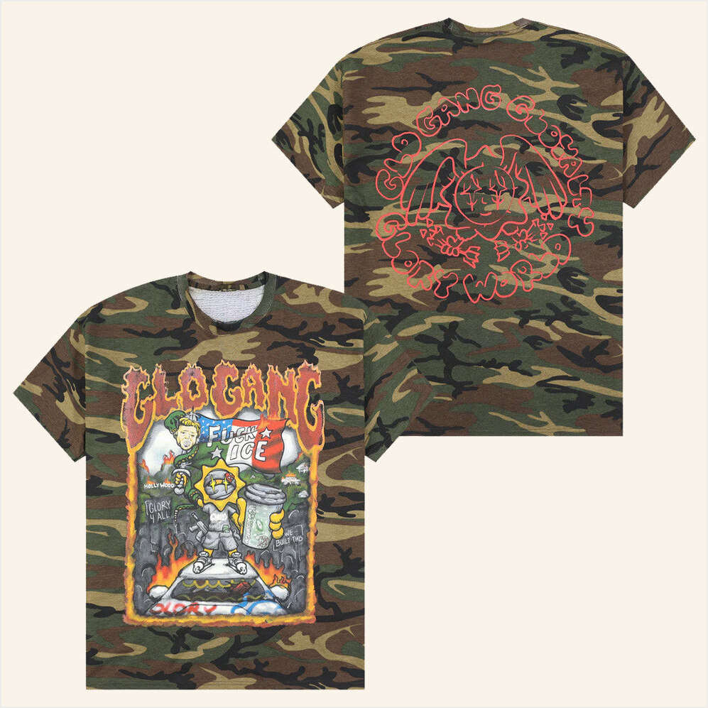 Fck Ice Camo T-Shirt Glo Gang Worldwide Merch Best Birthday Gifts For Father Best Friend Gifts