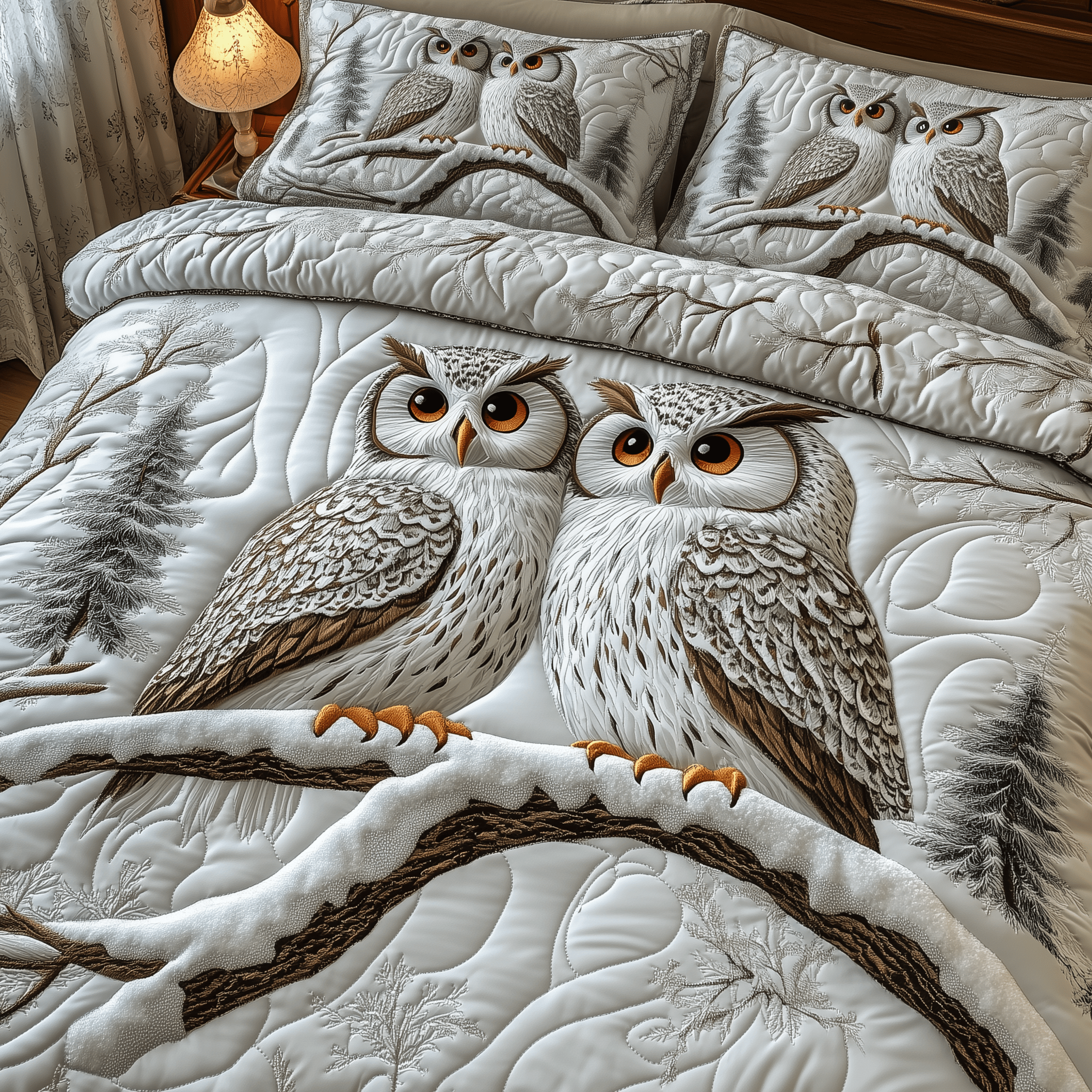 Feathers of Forever Quilted Bedding Set Duvet Cover Bedspread Set Items Mum And Daughter Gifts