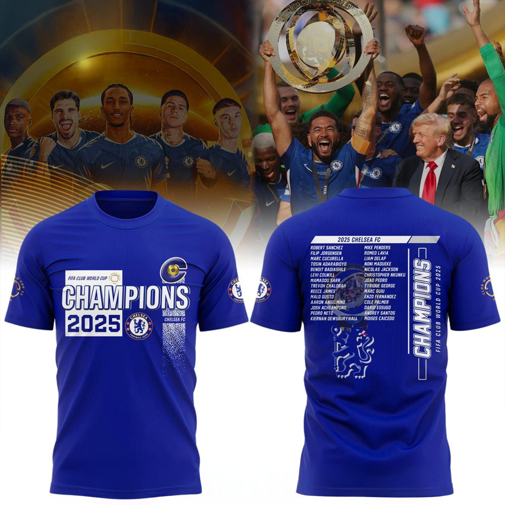 FIFA Club World Cup Champions 2025 Chelsea T-Shirt Fan Merch Gift For Husband