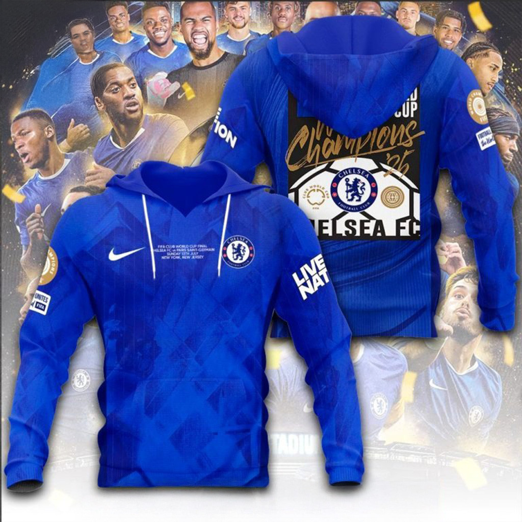 FIFA Club World Cup Champions '25 Chelsea FC Hoodie Fan Merch Gift Ideas For Him