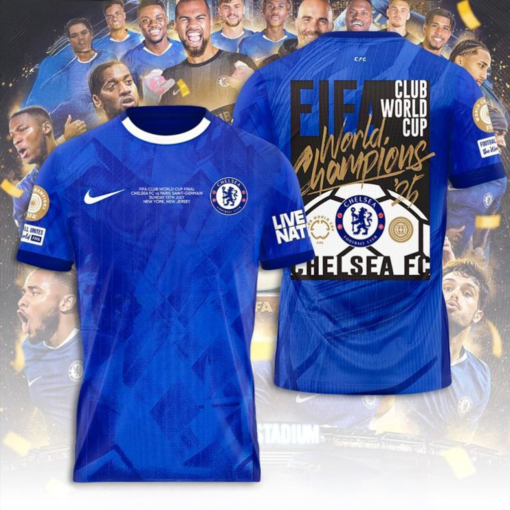 FIFA Club World Cup Champions '25 Chelsea FC T-Shirt Fan Merch Gift For Dudes