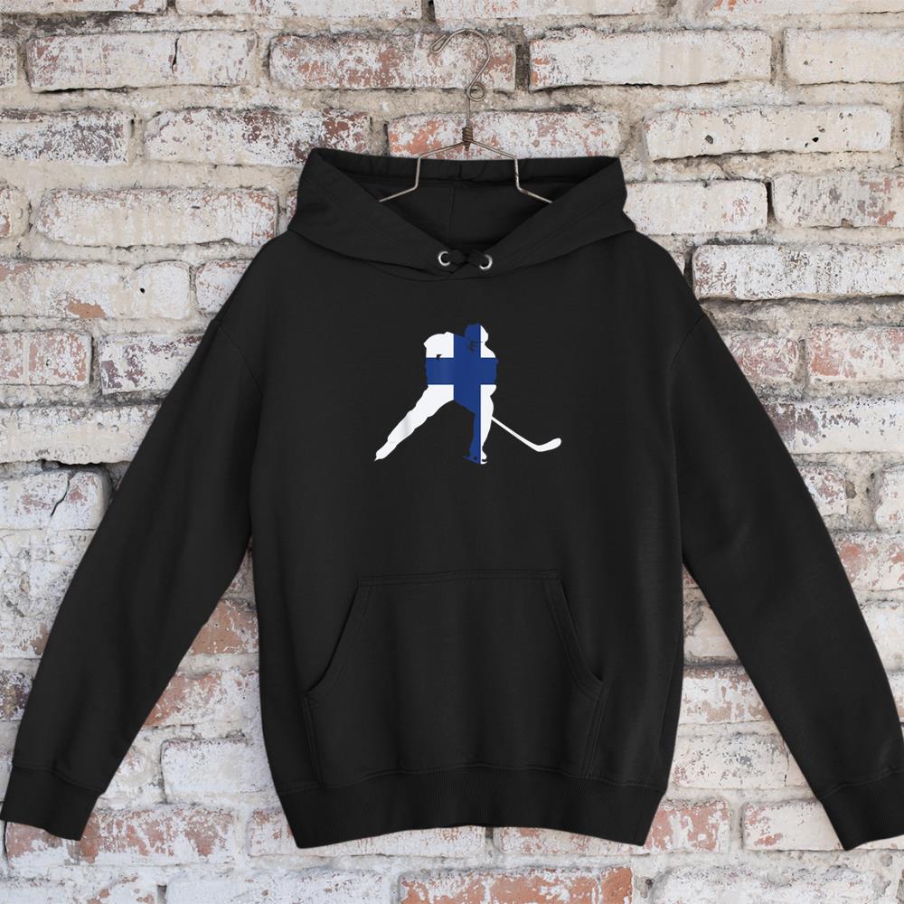 Finland Ice Hockey Shirt Fin Player Finnish Team Stick Puck Hoodie