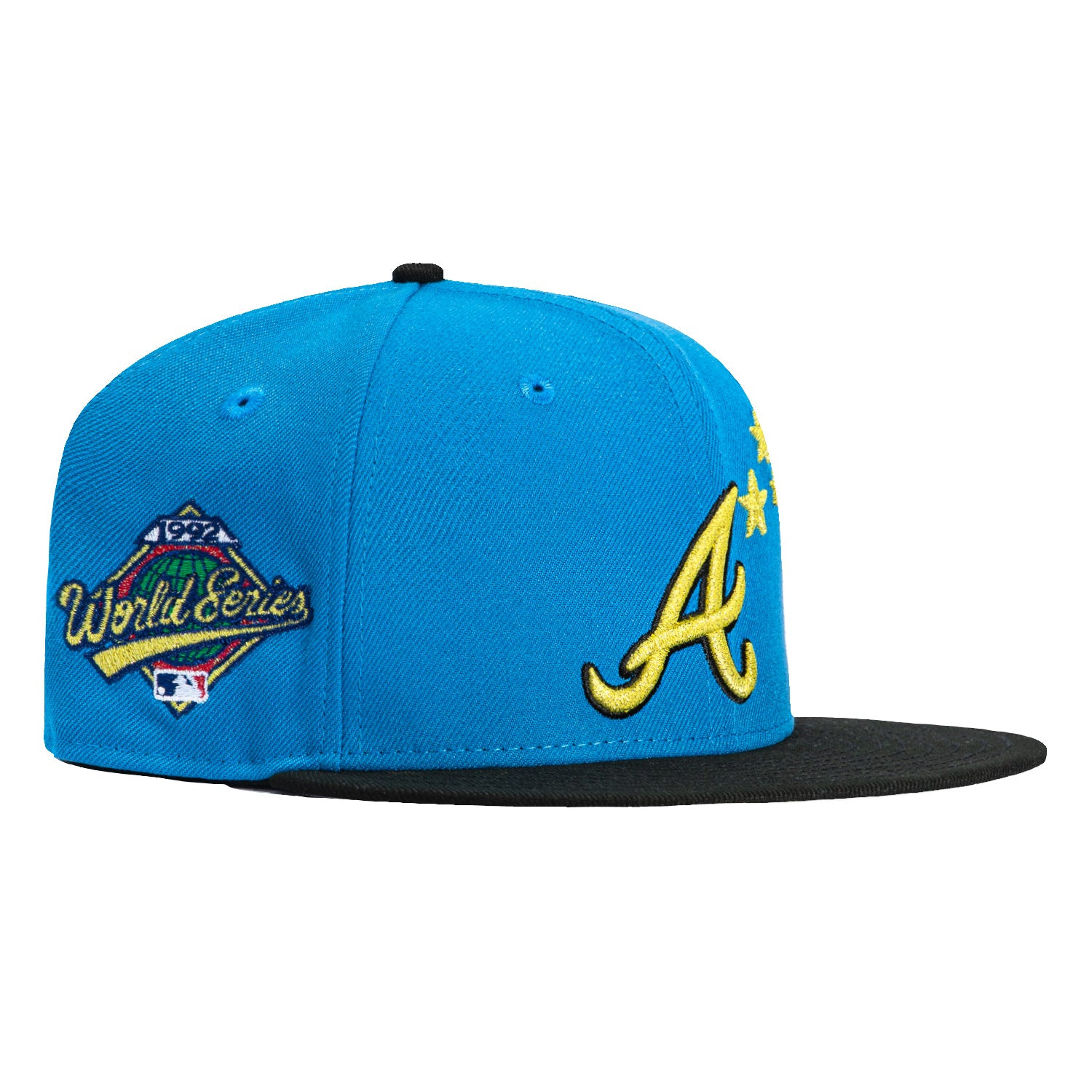 Fireworks Atlanta Braves 1992 World Series Patch Stars Hat Blue Black Gifts For Fans