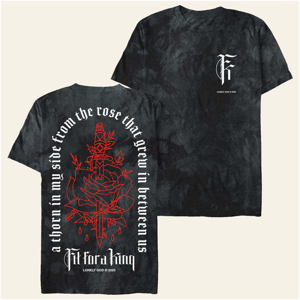 Fit For A King Rose Thorn Tie Dye T-Shirt Gifts For Your Boyfriend Birthday Gifts For Friends