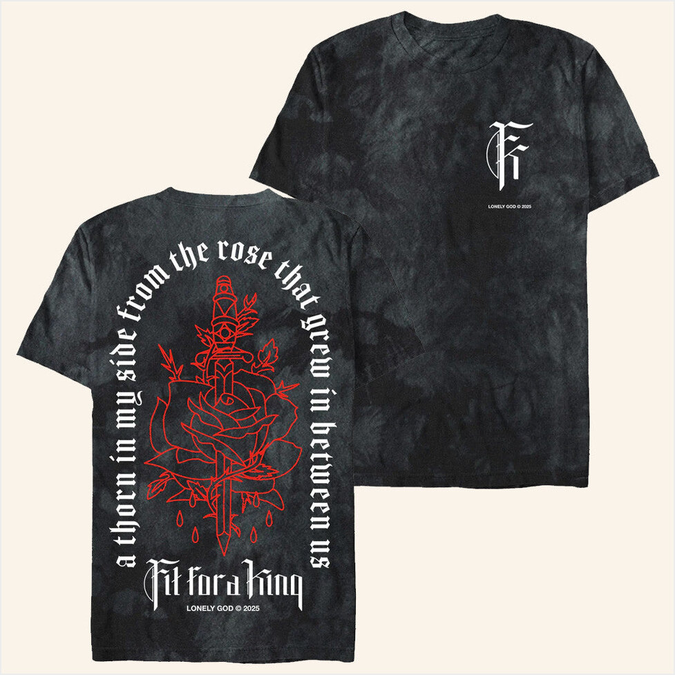 Fit For A King Rose Thorn Tie Dye T-Shirt Gifts For Your Boyfriend Gifts For Best Friend