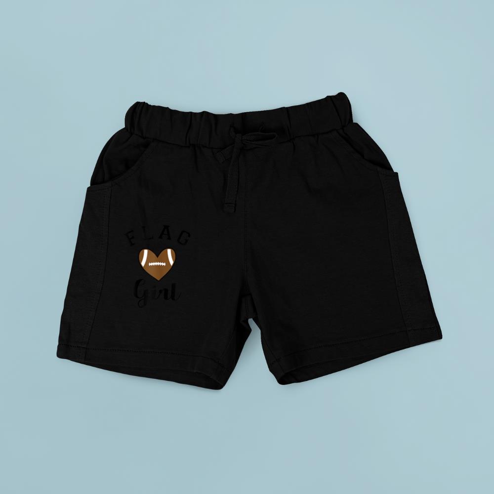 Flag Football Flag Girl Heart Short