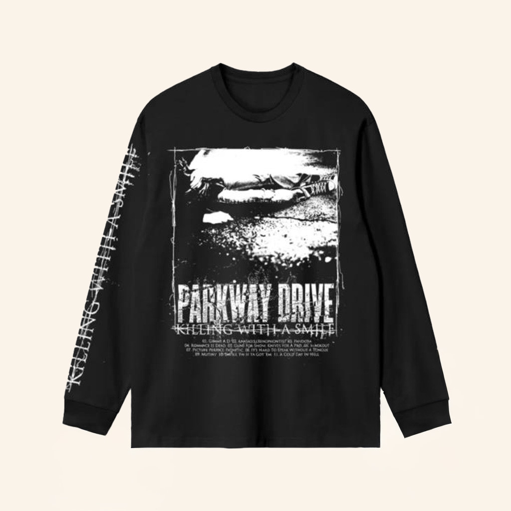 Flagship Apparel Merch Parkway Drive Killing With A Smile Long Sleeve T-Shirt Gifts For Him