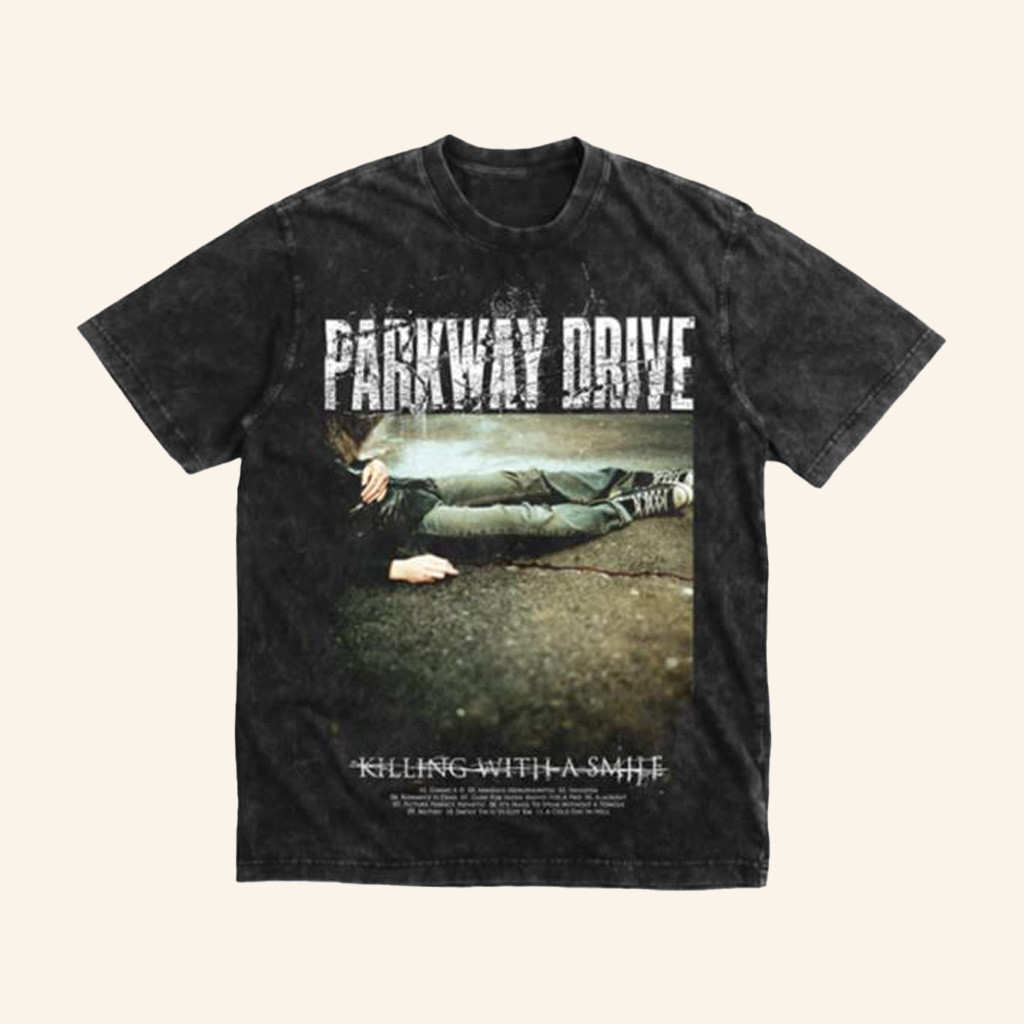 Flagship Apparel Merch Parkway Drive Killing With A Smile T-Shirt Gifts For Dad