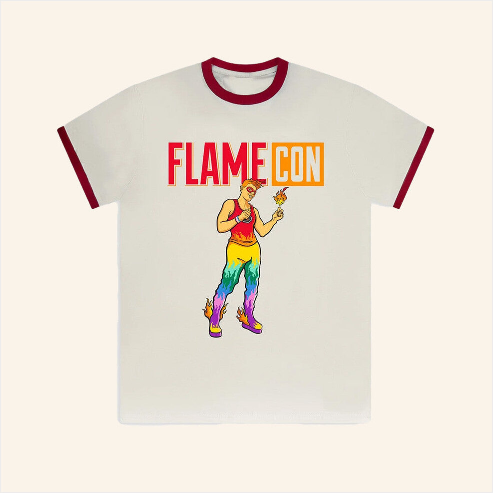 Flame Con Everyday Ringer T-Shirt Spirit Jersey Merch BFF Birthday Gifts Christmas Presents