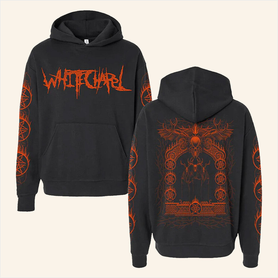 Flaming Cult Black Hoodie Whitechapel Merch Best Friend Birthday Gifts Best Friend Gifts