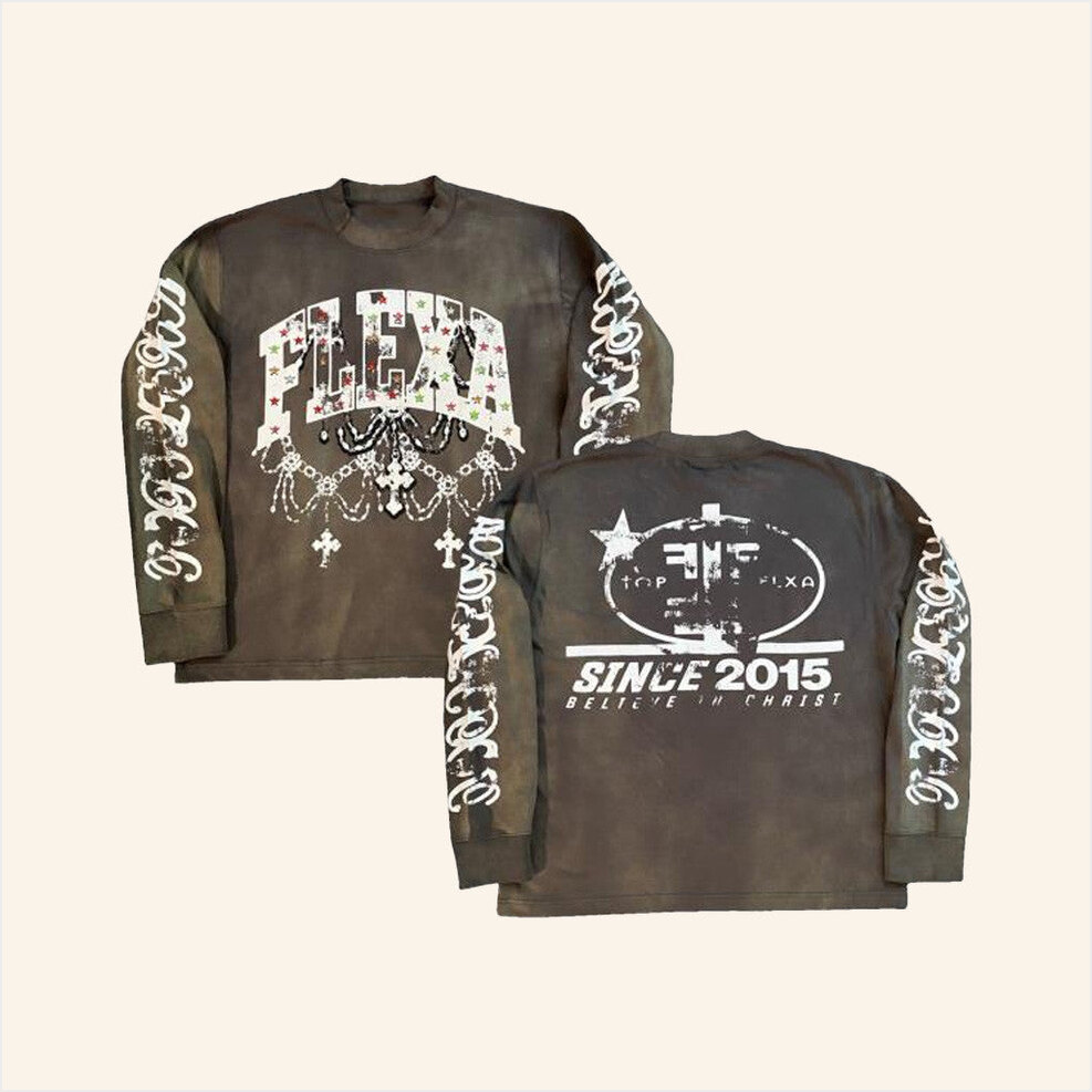 Flexa Chain Long Sleeve Shirt Topflexa NY Merch Birthday Gifts For Him Gifts For Best Friend