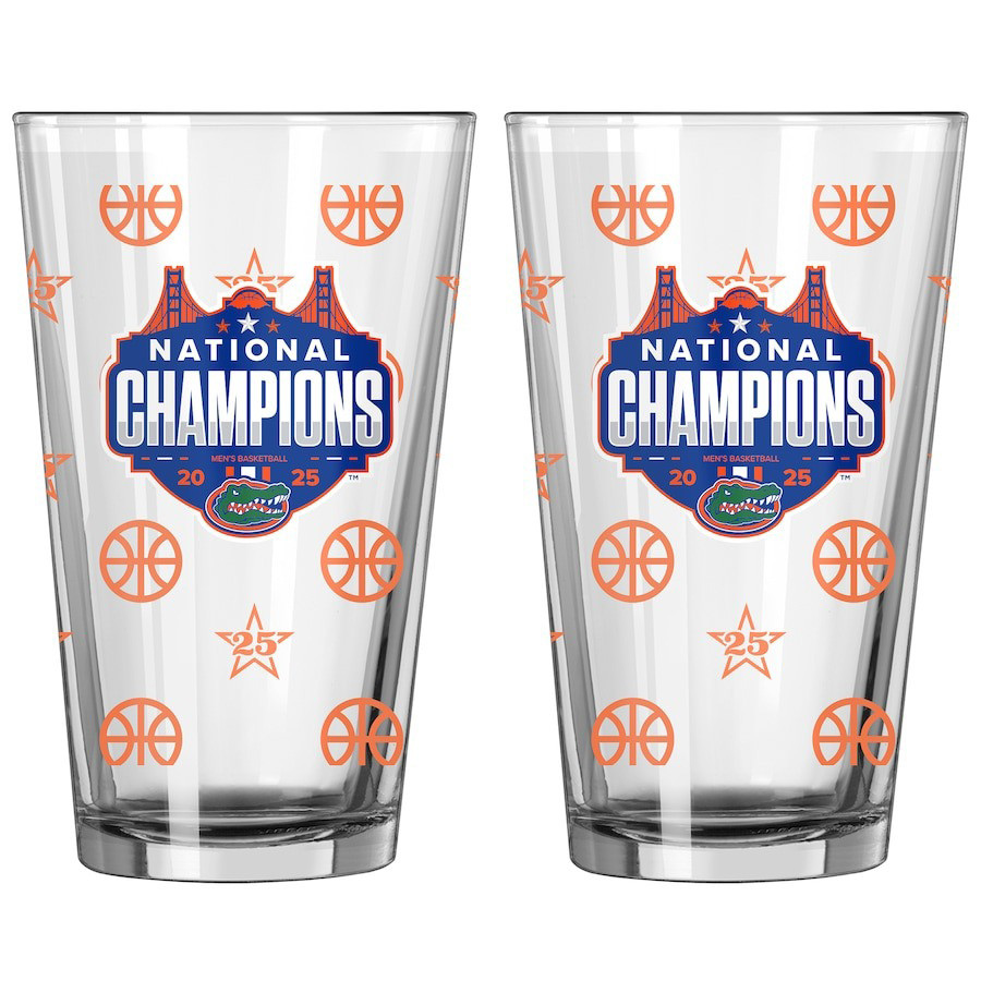 Florida Gators 2025 NCAA Men's Basketball National Champions Glass Gifts For Fans