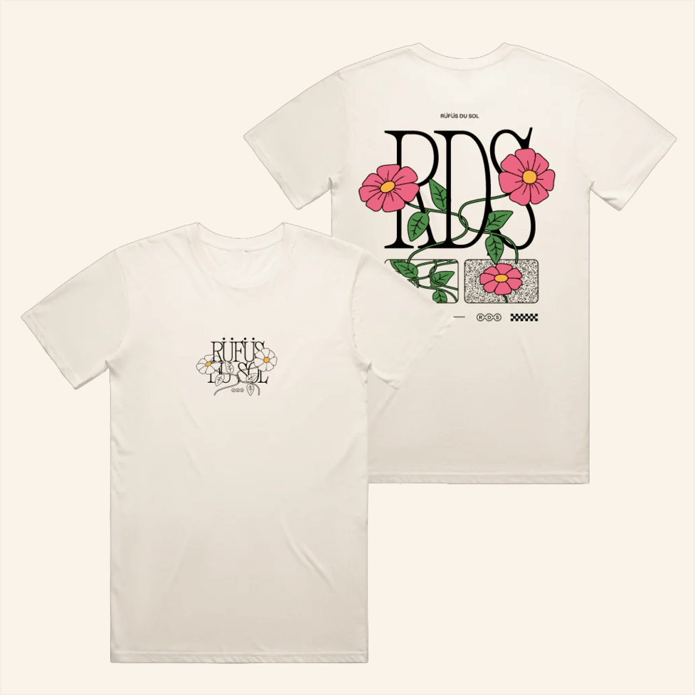 Flower Ecru T-Shirt Rufus Du Sol Merch Birthday Gift Ideas Christmas Presents