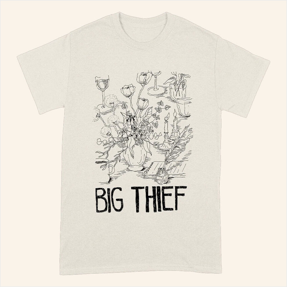Flowers And Candles T-Shirt Big Thief Merch Gift Ideas For Wife Birthday Gifts For BFF