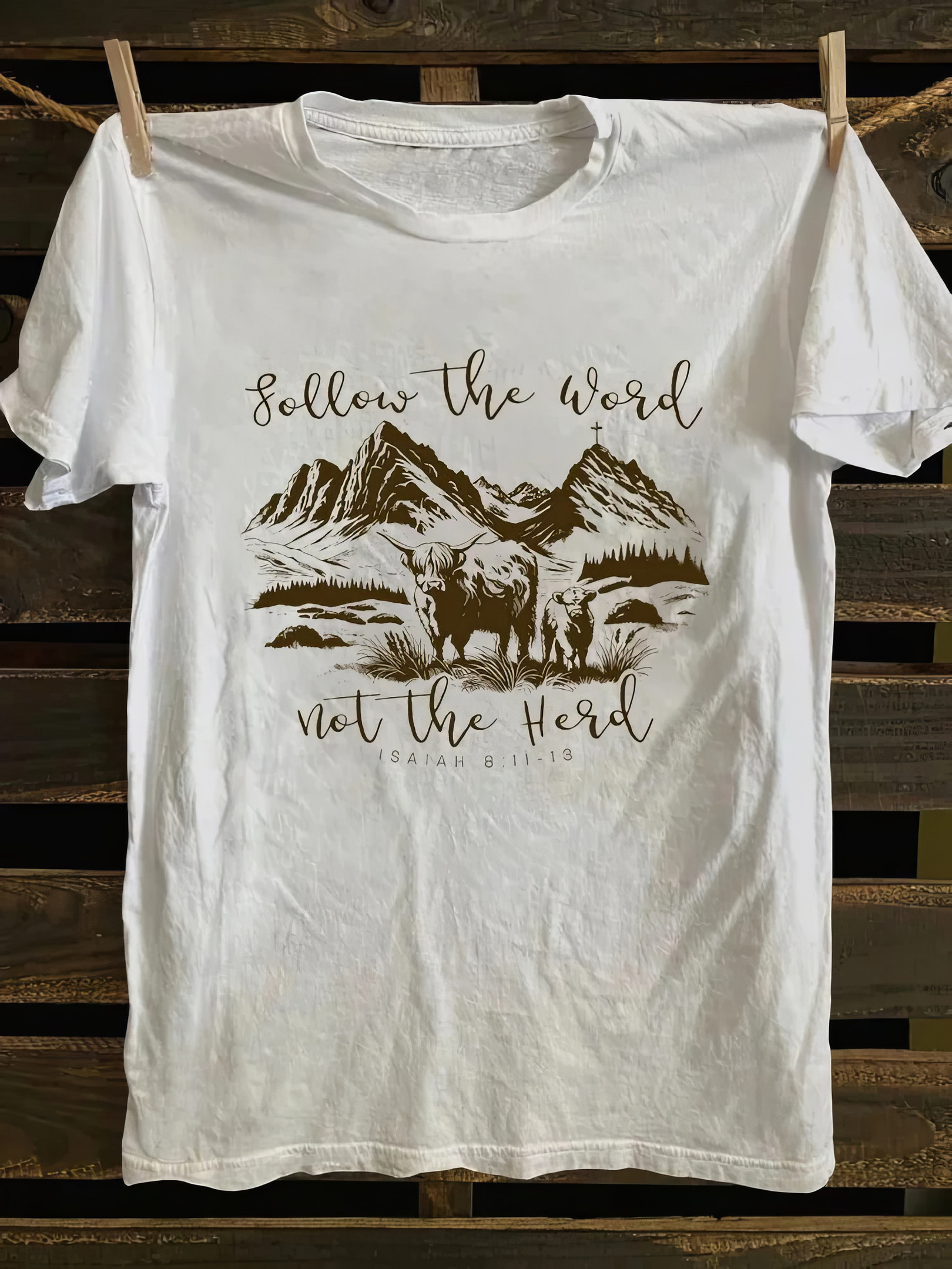 Follow The Word Not the Herd Shirt Faith Based T-Shirts Gifts For Christian