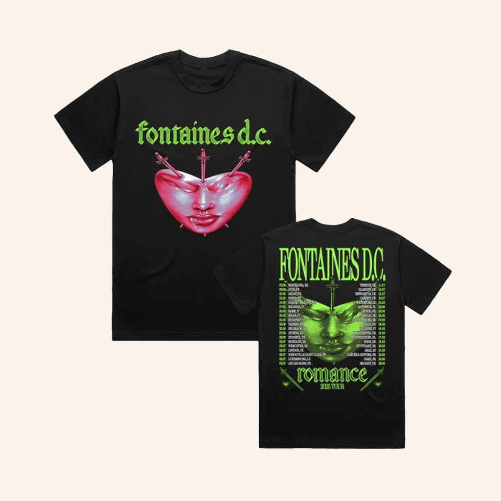 Fontaines DC Merch Favourite Heart Summer 2025 Shirt Best Gifts For Music Lovers