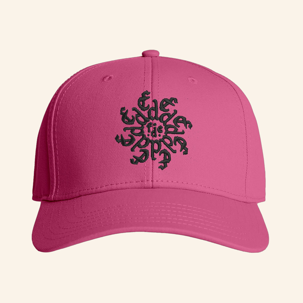 Fontaines DC Merch Spiral Monogram Pink Cap Embroidered Gift Ideas For Wife