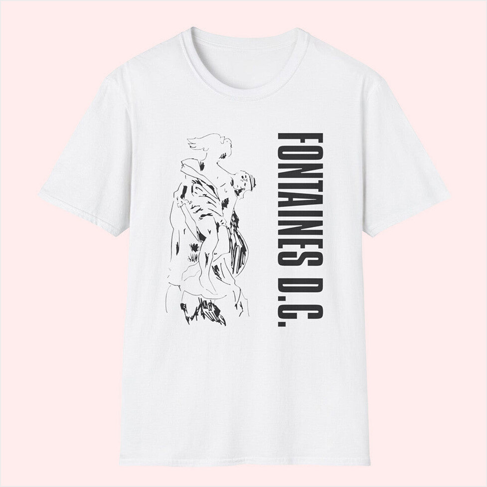 Fontaines DC White T-Shirt Teestow Merch Birthday Gifts For BFF Christmas Presents