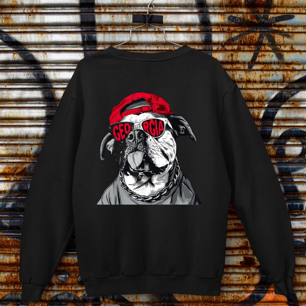 Football Seasons Cute Animal Dogs Game Day Bulldog Graphic Sweatshirt