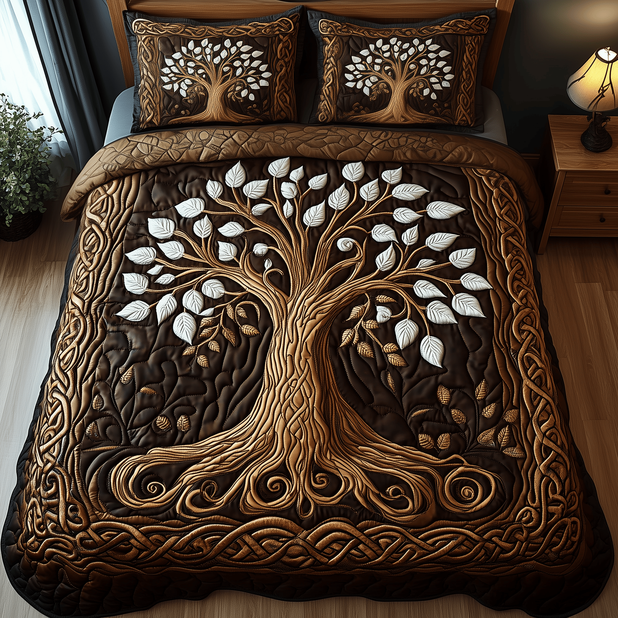 Forest Spirit Quilted Bedding Set Valentine Duvet Cover Set Perfect Gift For Girlfriend