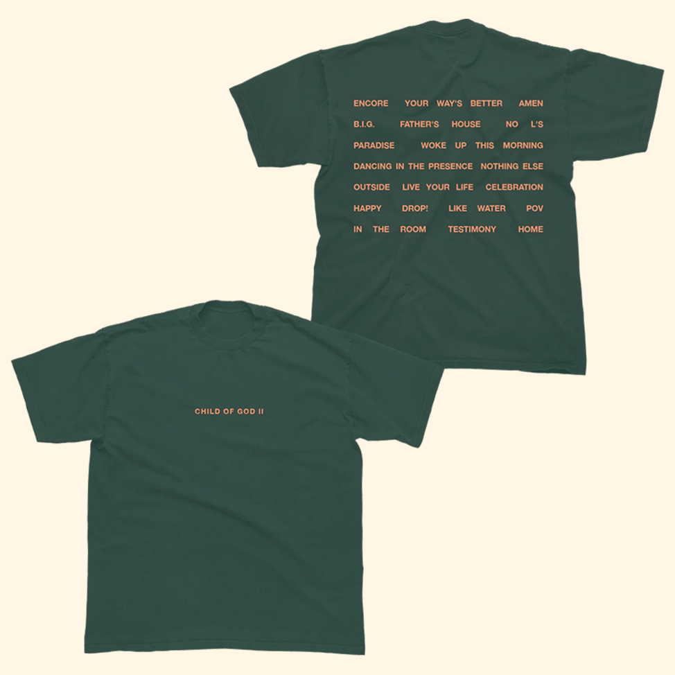 Forrest Frank Tour Merch Child Of God II Green Tracklist T-Shirt Forrest Frank Merch Dad Gifts
